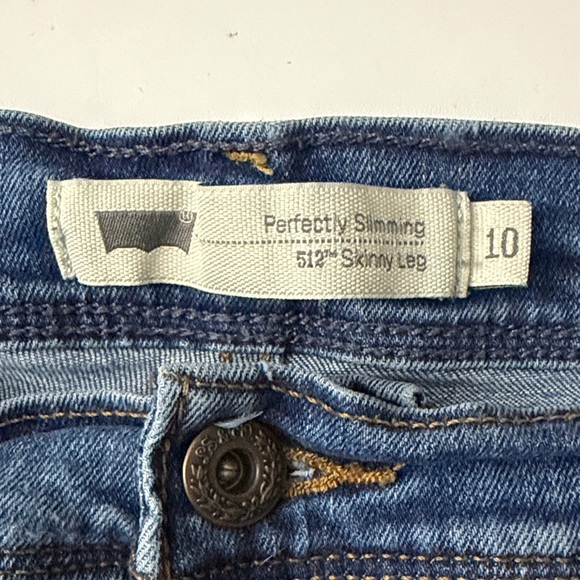 Levi's Perfectly Slimming 512 Skinny Leg Blue Jeans $59 - Picture 6 of 11